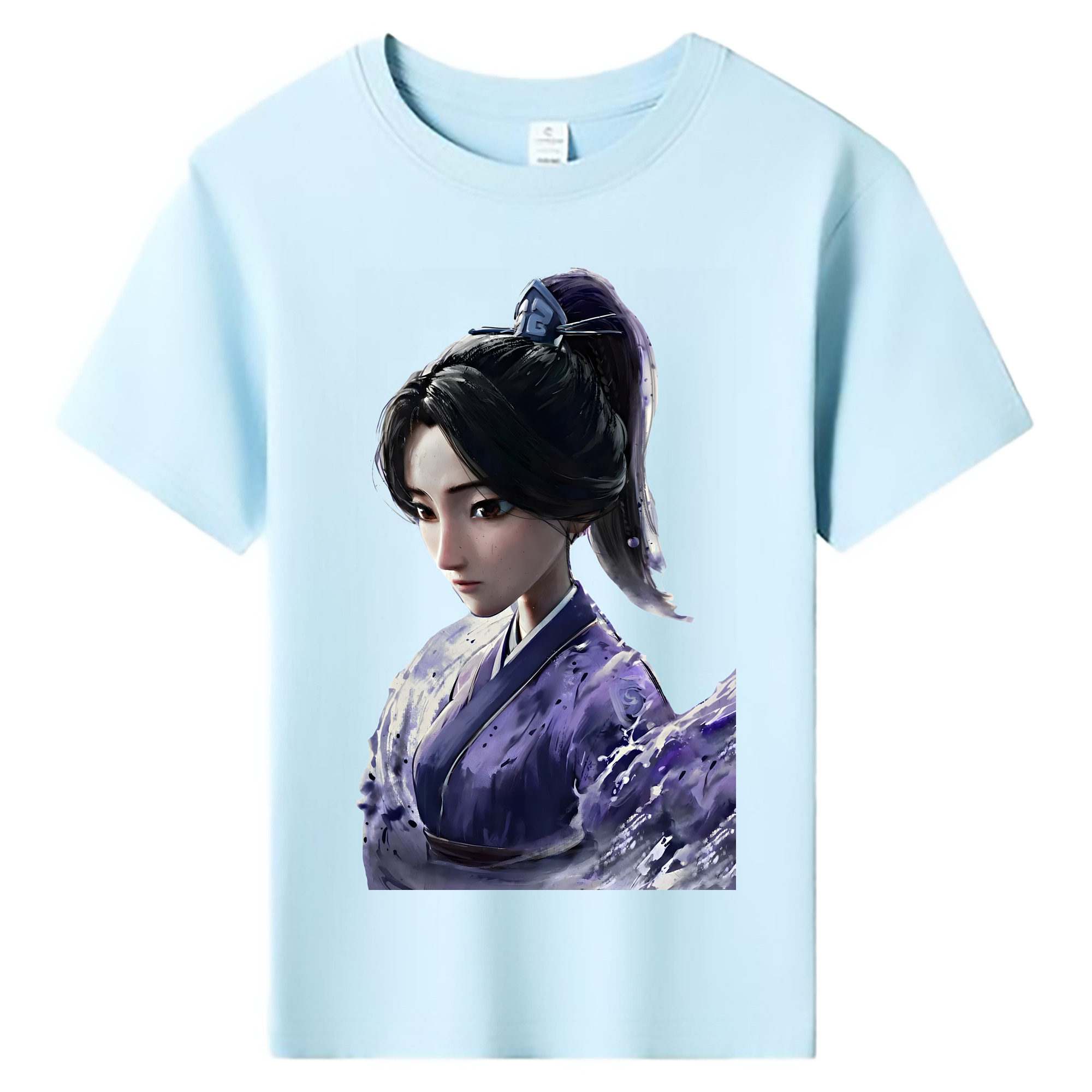 （画像用） Ne Zha 2 ナタ 魔童の大暴れ 綿100％キッズTシャツ（フロントプリント）